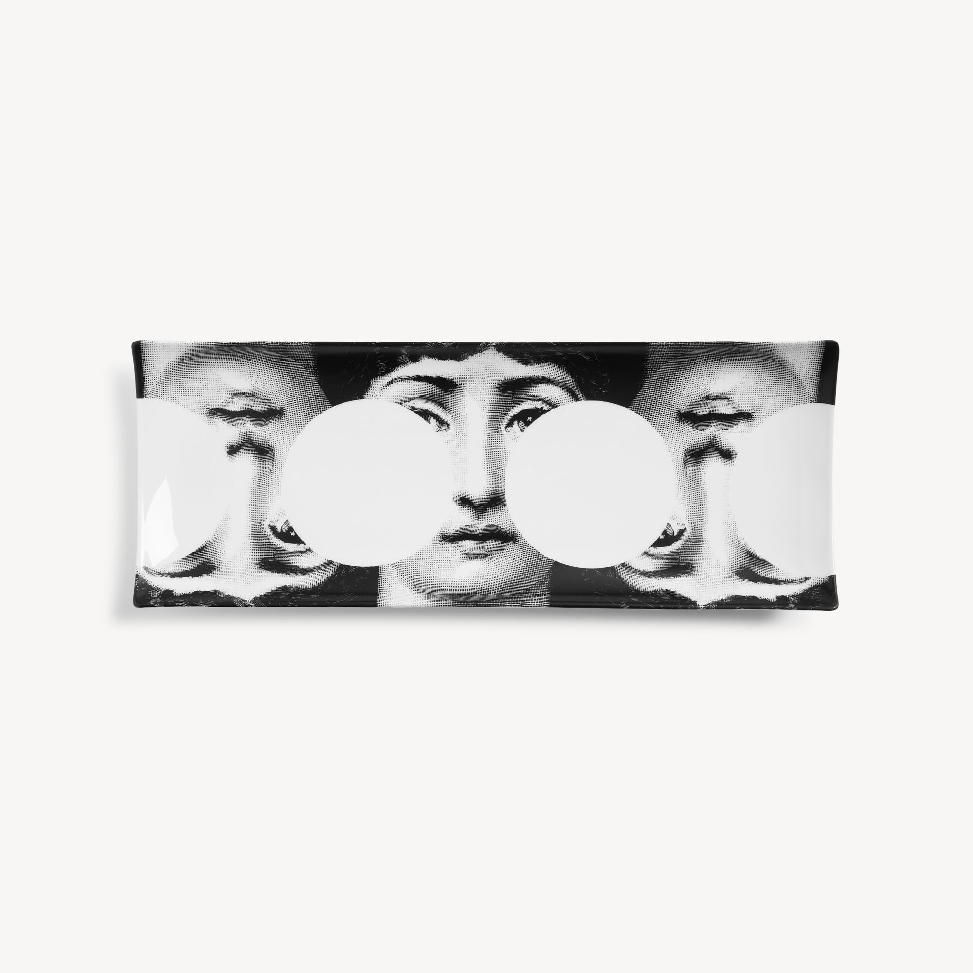 Fornasetti Affronto porcelain tray - Red