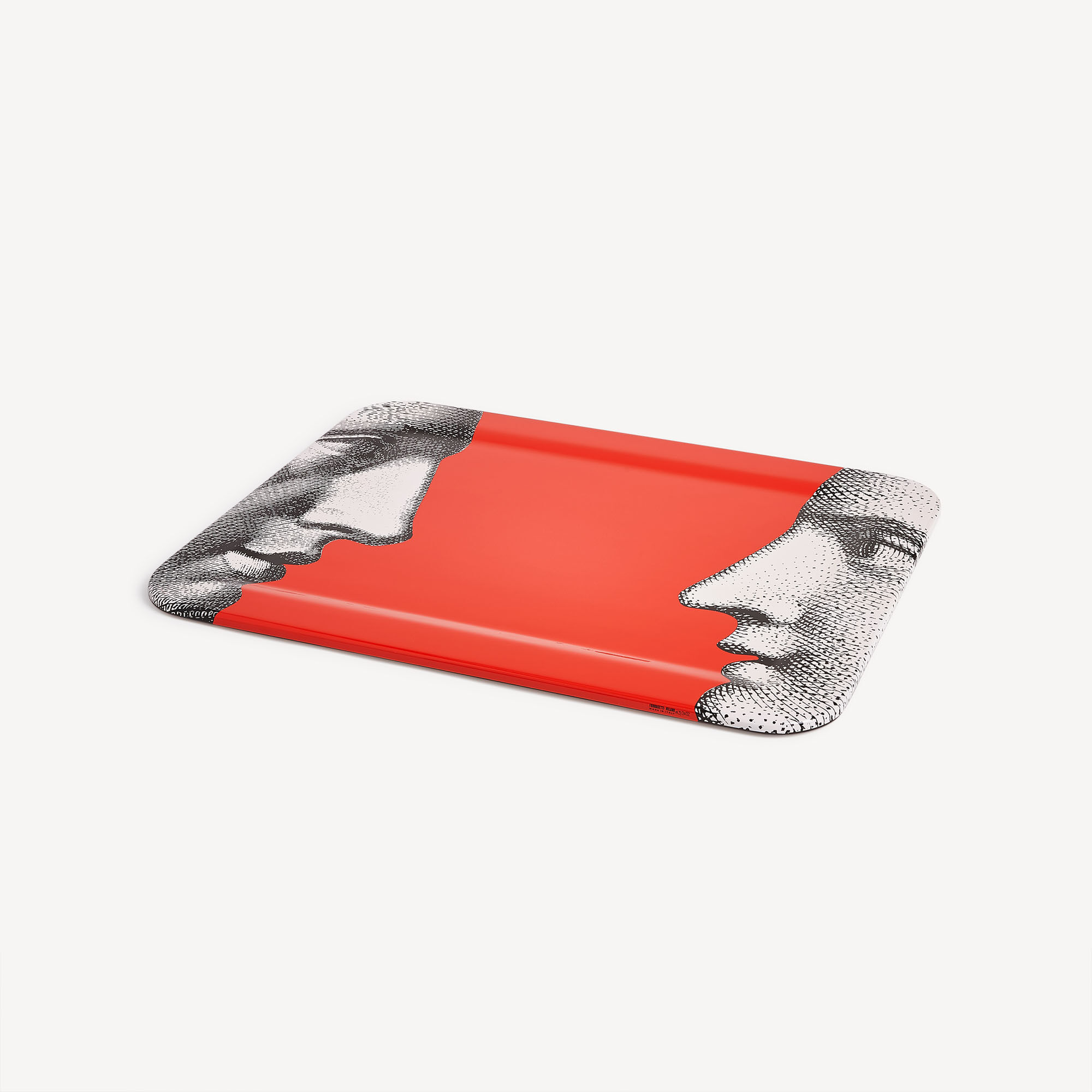 Fornasetti Profile tray - Red