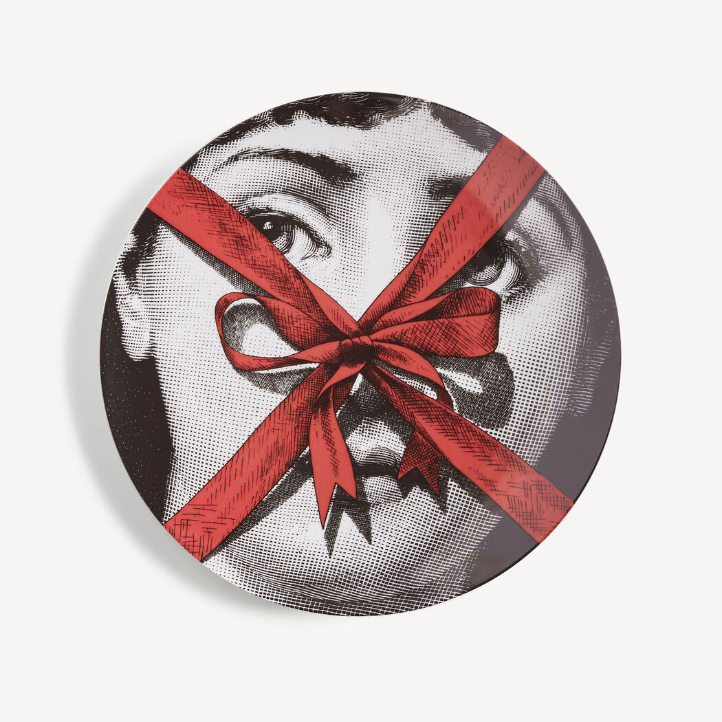 Wall plate Tema e Variazioni n.171 in white/black/red | Fornasetti®