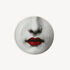 FORNASETTI Sous-verre Red Lips - Tema e Variazioni n° 397 Blanc/Noir/Rouge P17Y397FOR23ROS