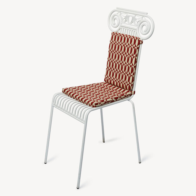 Shop Fornasetti Outdoor Cushion Losanghe For Chair Capitellum In Pink/mattone
