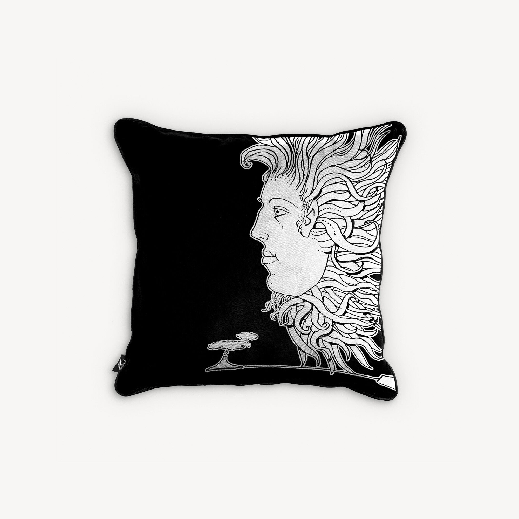Cushion Solitudo in White/Black | Fornasetti®