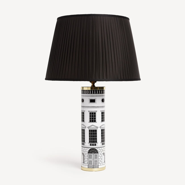 Fornasetti Conical Pleated Lampshade In Black